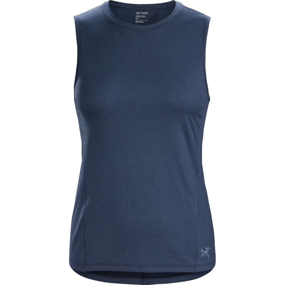 Arc'teryx Remige Sleeveless Tank Top Womens XL Navy Blue Performance Hiking Logo